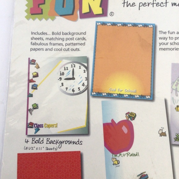 SCRAPBOOK SCHOOL DAYS KIT NWT 8.5 x 11 PAGES NWT - Picture 9 of 12